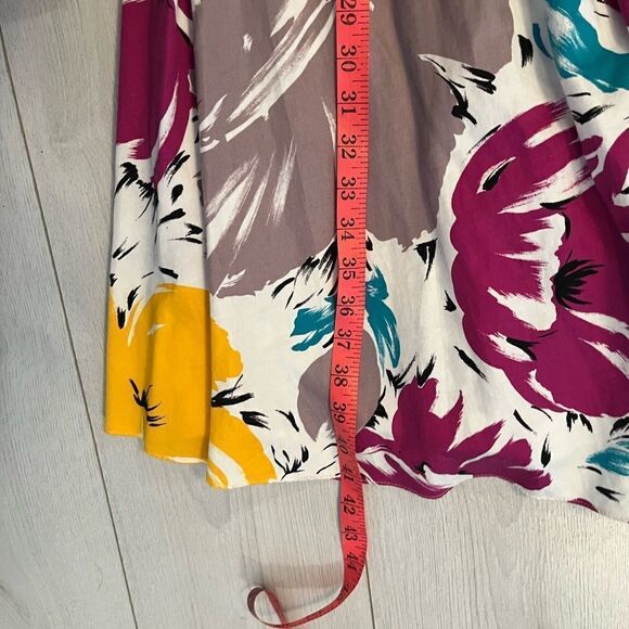 Vintage 80s sweetheart strapless drop waist cotton dress - Picture 16 of 16